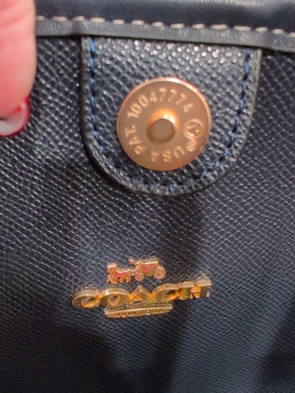 Coach City Tote Bag Cherry Print - Blue - Picture 9 of 11